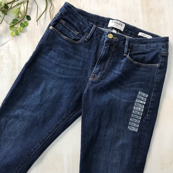 Frame Denim Denim - Frame High Rise Le Crop Mini Boot Size 29 New